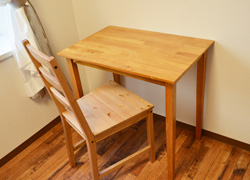 All rooms are equipped with table and chair