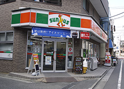A convenience store near the station