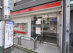 The bank is also in front of the station