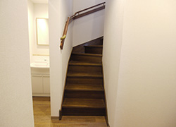 Stairs going up to the second floor