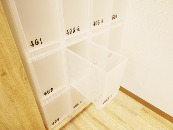 There is also an individual storage box in the kitchen on the 4th floor