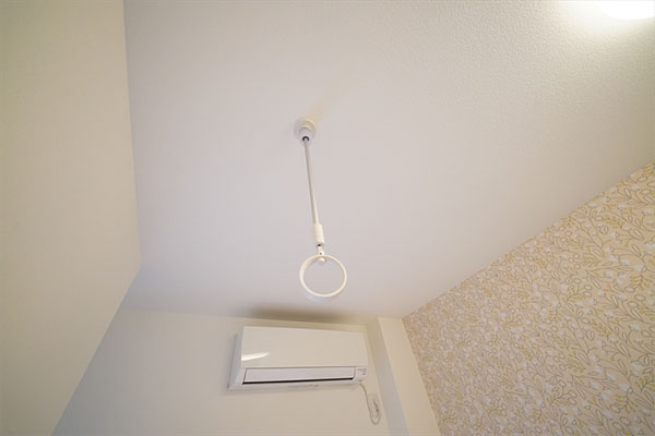 There are indoor clothes hangers in all rooms