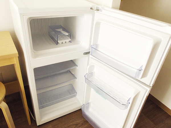 2ドア冷蔵庫は全室完備