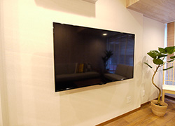 TV with big screen 55 inches.