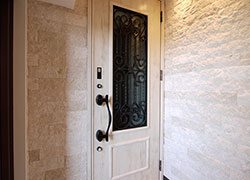 Gorgeous entrance with white tile.