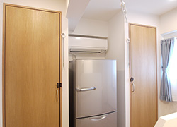 Closet with lock for twin room.