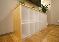 Individual shelves.