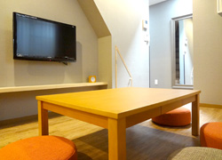 You can relax in the Kotatsu placed in the living room